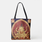 Alte tibetanische Tapisserie Tasche (Rückseite)