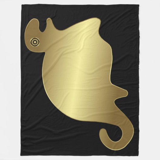 Alte Tiere - Gold-Siegel Fleecedecke (Vorderseite)
