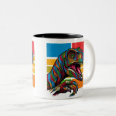 Alte Tiere Zweifarbige Tasse (VorderseiteRechts)