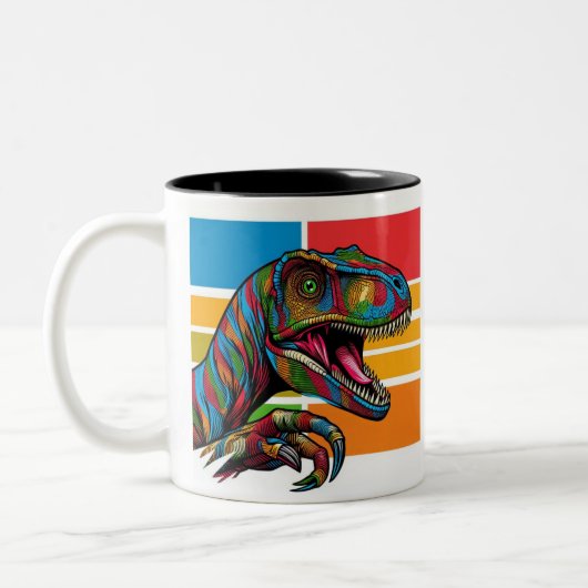 Alte Tiere Zweifarbige Tasse (Links)