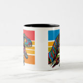 Alte Tiere Zweifarbige Tasse (Mittel)
