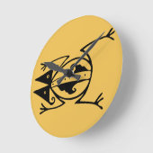 Alte tierische Stammes- Kunst des Stammes- Runde Wanduhr (Winkel)