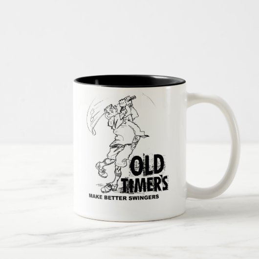 Alte Timer-Golf-Tasse Zweifarbige Tasse (Rechts)