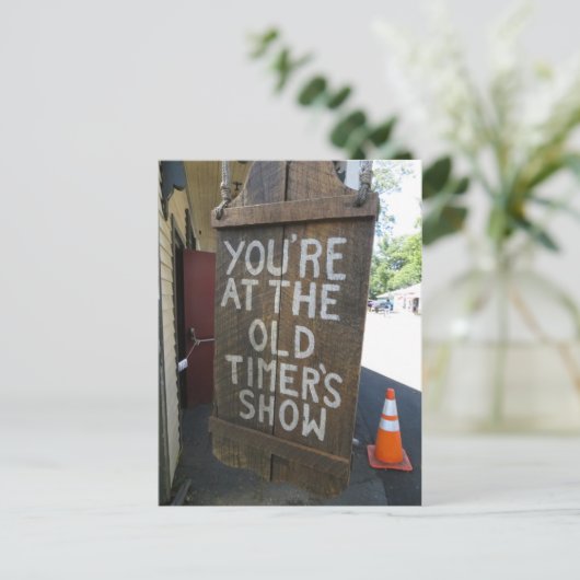 Alte Timer unterschreiben Postkarte (Stehend Vorderseite)