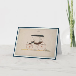 Alte Timey Buggy-Gruß-Karte Karte