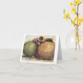 Alte Tonwaren Notecard Karte (Gelbe Blume)