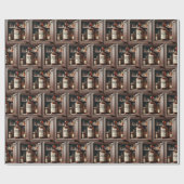 Alte Töpfchen in einem Arzneimittelschrank Geschenkpapier (Flach)