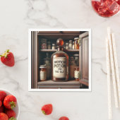 Alte Töpfchen in einem Arzneimittelschrank Serviette (Beispiel)