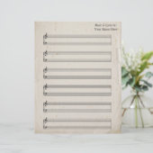 Alte Torn Page Blank Sheet Music Piano Staves (Stehend Vorderseite)