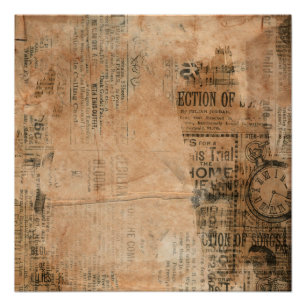 Alte Torn Vintage Zeitung Eins Poster