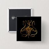 alte traditionelle buddhistische Symbolik Button (Vorne & Hinten)