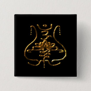 alte traditionelle buddhistische Symbolik Button