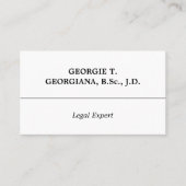 Alte, traditionelle Visitenkarte (Vorderseite)