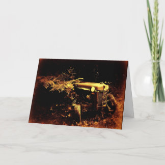 Alte Traktor Sepia Vatertagskarte Karte