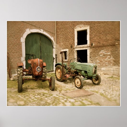 Alte Traktoren Canvas Print Poster (Vorne)