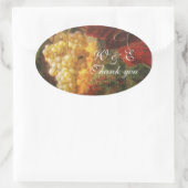 ALTE TRAUBENVINEYARD WEIN TEST PARTY,Vielen Dank Ovaler Aufkleber (Tasche)