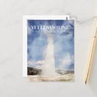 Alte Treppe, Yellowstone Nationalpark Postkarte
