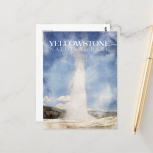 Alte Treppe, Yellowstone Nationalpark Postkarte