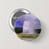 Alte Treue im Yellowstone Nationalpark Button (Vorne & Hinten)