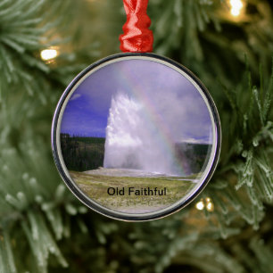 Alte Treue im Yellowstone Nationalpark Ornament Aus Metall