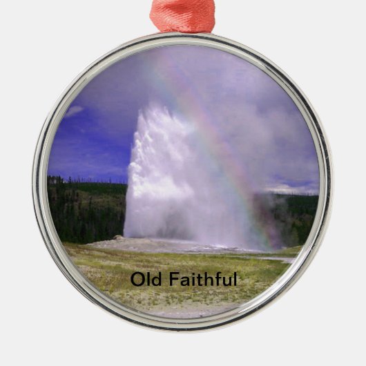 Alte Treue im Yellowstone Nationalpark Ornament Aus Metall (Vorne)