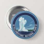 Alte Treue - Yellowstone Nationalpark Button (Vorne & Hinten)