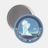 Alte Treue - Yellowstone Nationalpark Magnet (Vorderseite/Rückseite)