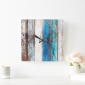 Alte Tropfholzuhr Quadratische Wanduhr (Zuhause)