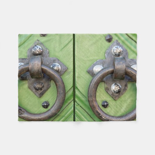 Alte Tür Fleecedecke (Vorderseite (Horizontal))