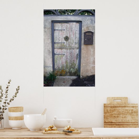 Alte Tür Poster (Küche)