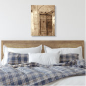 Alte Tür ummantelte Canvas Leinwanddruck (Insitu (Schlafzimmer))