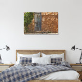 Alte Tür und Ruhekatze Leinwanddruck (Insitu (Schlafzimmer))