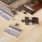 Alte türkisfarbene Tür Puzzle (Seite)