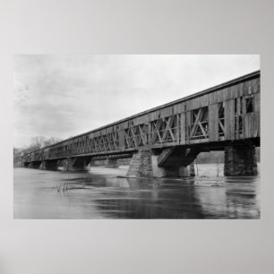 Alte überdachte Brücke Poster