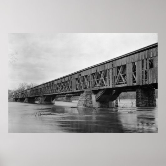Alte überdachte Brücke Poster (Vorne)