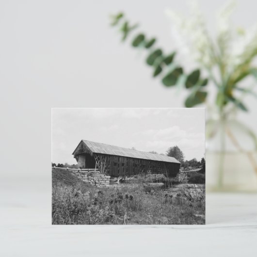 Alte überdachte Brücke Postkarte (Stehend Vorderseite)