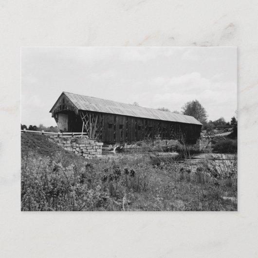 Alte überdachte Brücke Postkarte (Vorderseite)