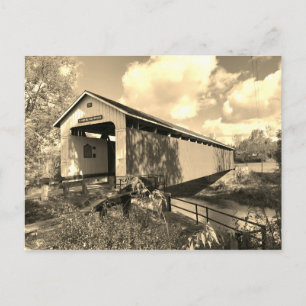 Alte Überdachte Brücke Postkarte