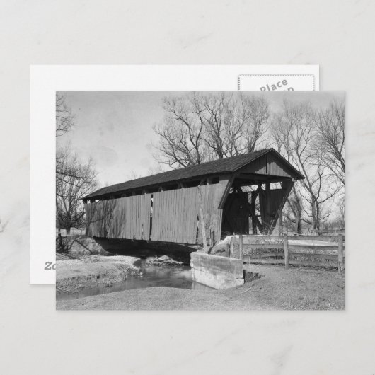 Alte überdachte Brücke Postkarte (Vorne/Hinten)