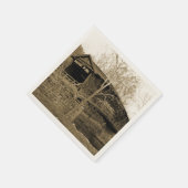 Alte überdachte Brücke Serviette (Ecke)