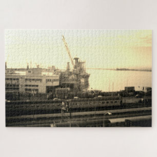 Alte Übersicht über den Hafen von Algier in Algeri Puzzle