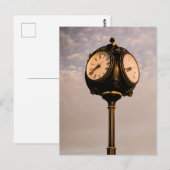 Alte Uhr Postkarte (Vorne/Hinten)