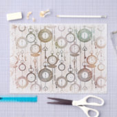 Alte Uhren, Zeitmuster, Retro-Abbildung Seidenpapier (Handwerk)