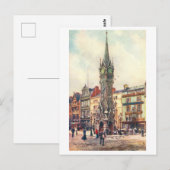 Alte Uhrenturm, Leicester Postkarte (Vorne/Hinten)