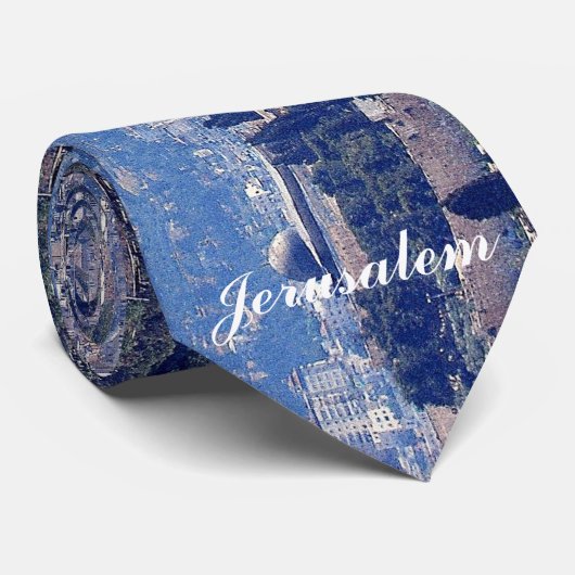 Alte ummauerte Stadt von Jerusalem, israelische Krawatte (Gerollt)