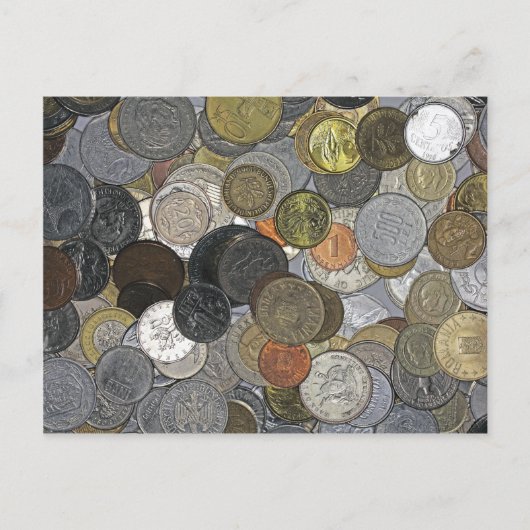 Alte und internationale Münzen Postkarte (Vorderseite)
