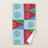 Alte und neue Flagge Eritreas Badhandtuch Set (Handtuch)