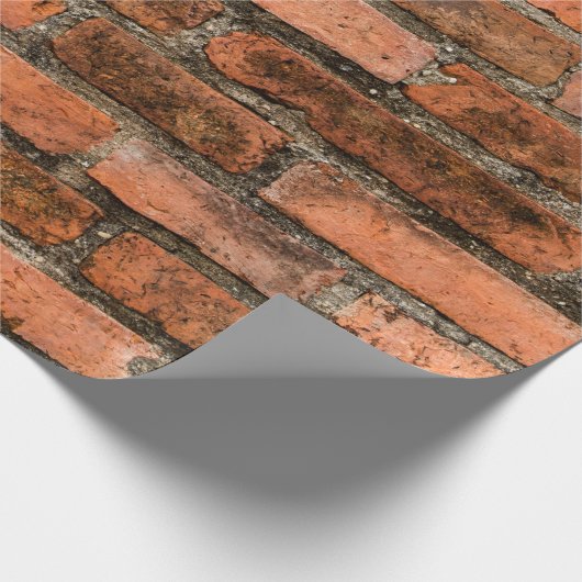 Alte und Vintage, rote Ziegelmauerstruktur Geschenkpapier (Ecke)