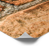 Alte und Vintage, rote Ziegelmauerstruktur Poster (Ecke)