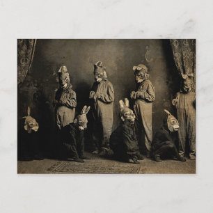 Alte unheimliche Osterhasen-Postkarte Postkarte